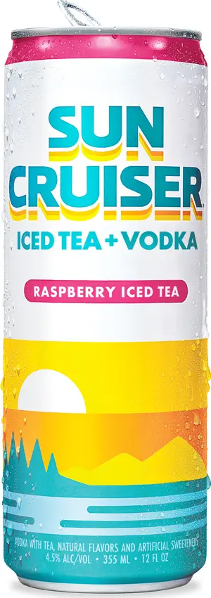 Can of Sun Cruiser Iced Raspberry Tea Vodka