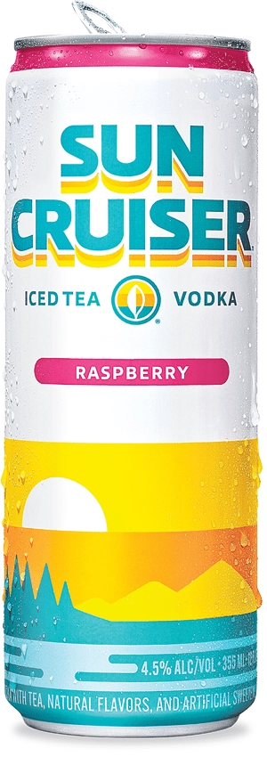 Can of Sun Cruiser Iced Raspberry Tea Vodka