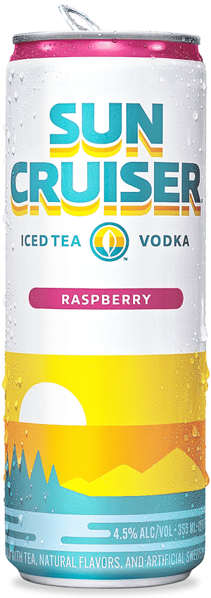 Can of Sun Cruiser Iced Raspberry Tea Vodka