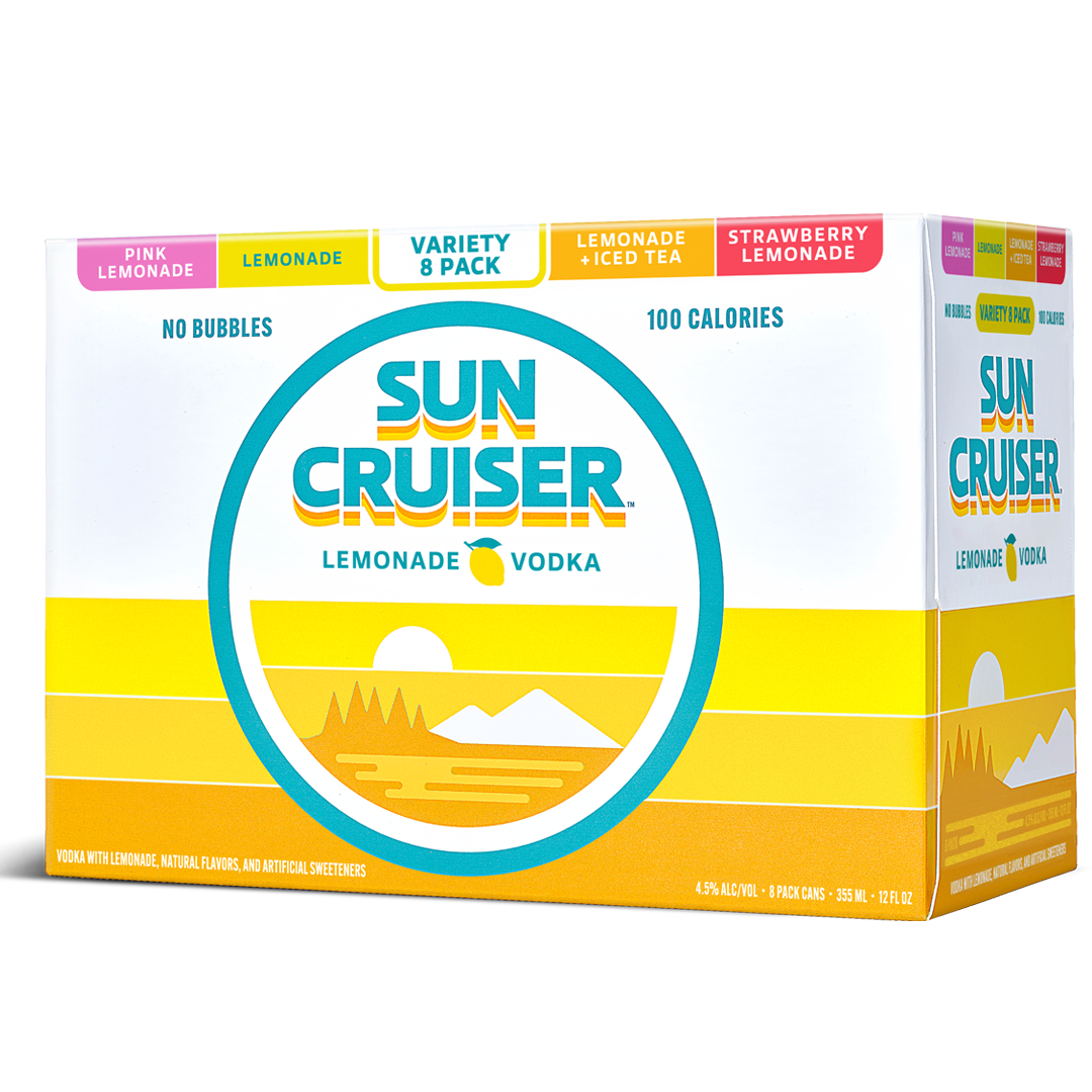 Sun Cruiser Lemonade Variety Pack with Classic Lemonade, Pink Lemonade, Strawberry Lemonade and Lemonade Iced Tea